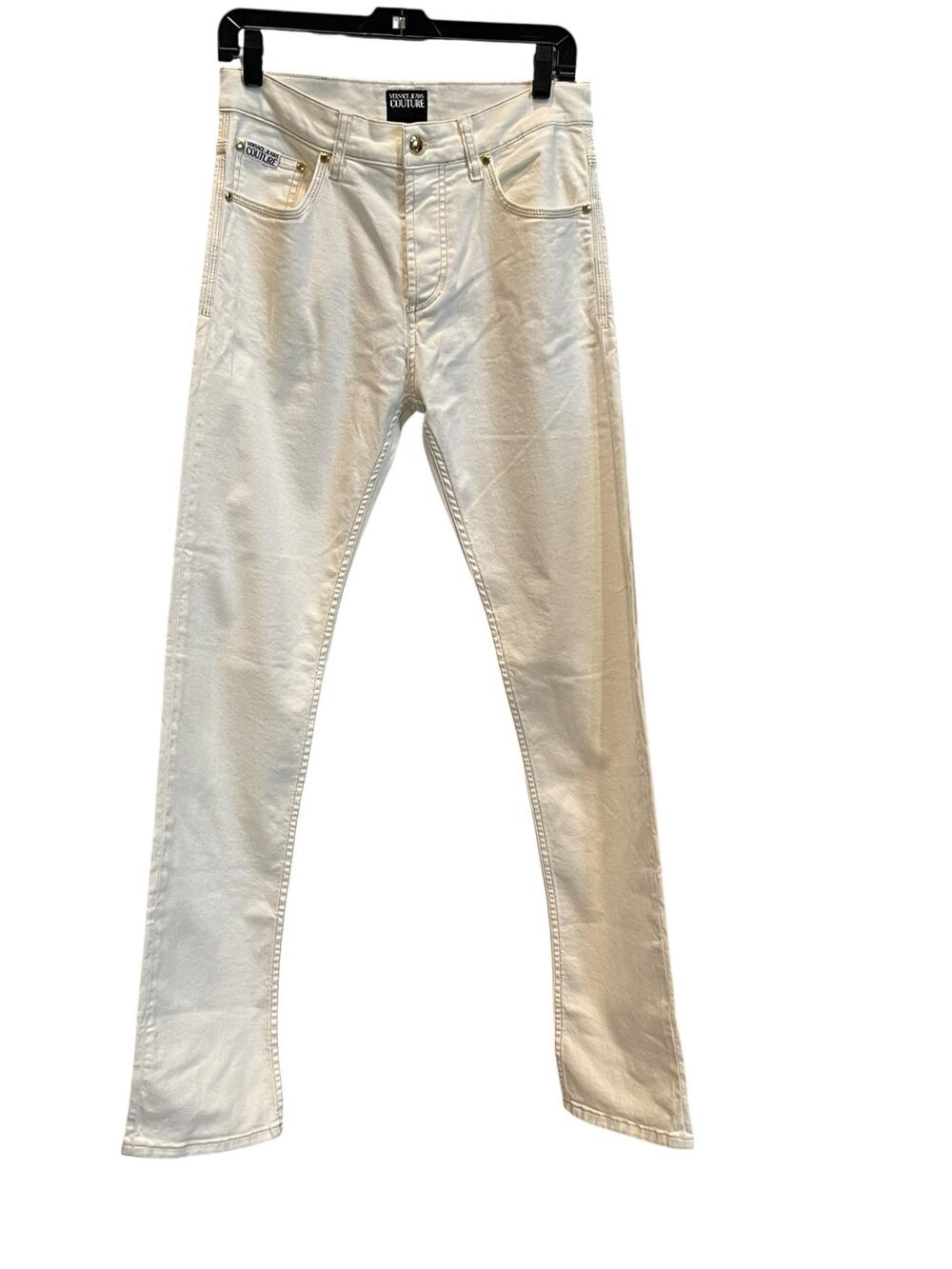 VERSACE JEANS COUTURE Unisex White Denim Straight Pants - Size 29